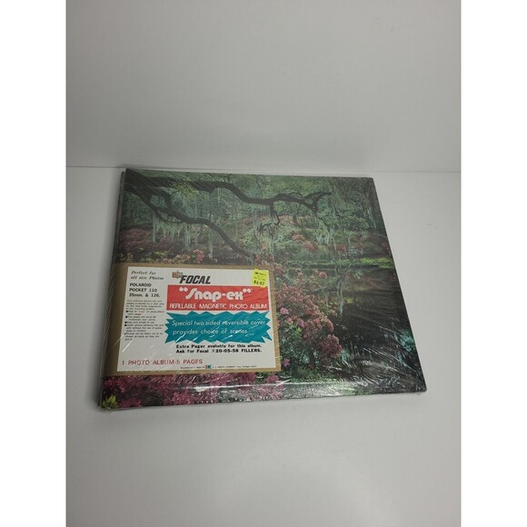 NOS Magnetic Photo Album Focal Snap-ex Kmart Reversible Cover Prop Vintage - Picture 1 of 6